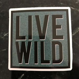 2/$8 Live Wild Green and Black Laptop Sticker